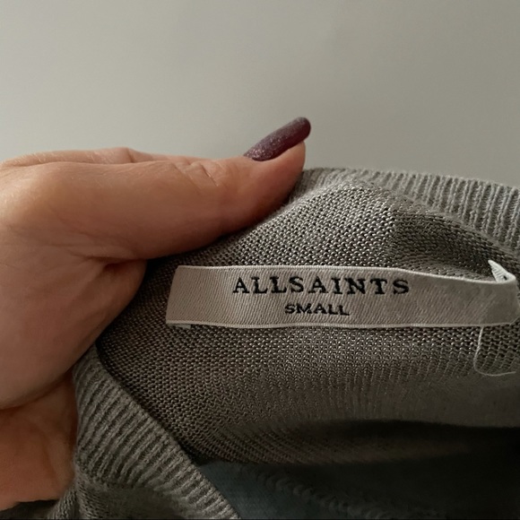 All Saints Cecily cutout shoulder sweater with asymmetrical hem - Picture 6 of 6